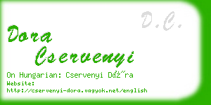 dora cservenyi business card